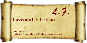 Levendel Filotea névjegykártya